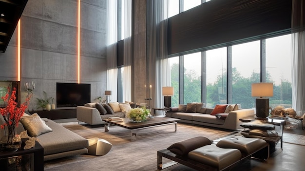 Luxury home rental in Singapore featuring modern architecture and premium interior design