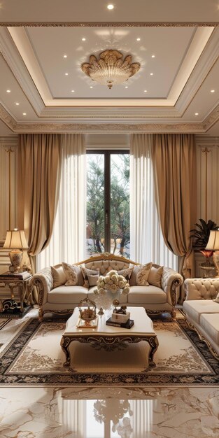 Exclusive residential rental featuring upscale furnishings and refined architectural details throughout